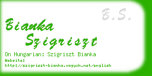 bianka szigriszt business card